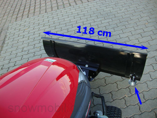 Schneeschild Schneeräumschild starr 118cm mit Adapter für Rasentraktor -  Motorgeräte Fritzsch GmbH